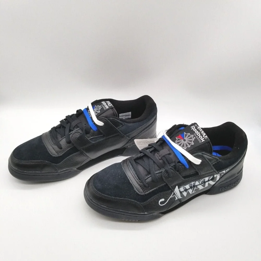 Reebok Mens Workout Plus EG6741 Black Awake Lace Up Low Top Sneaker Shoes  9 - Picture 3 of 7